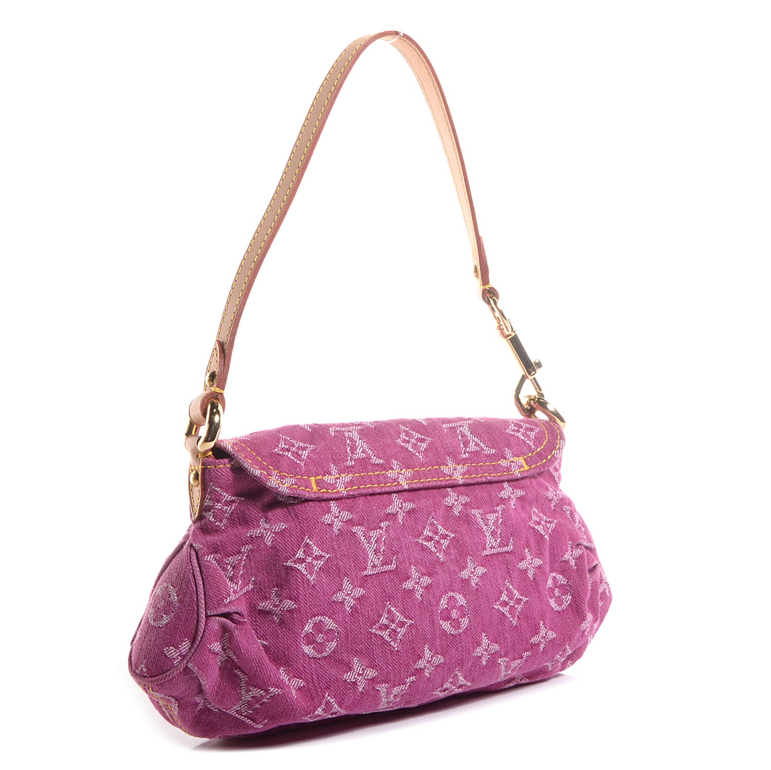Louis Vuitton Monogram Denim Mini Pleaty Fuchsia 3 of 7