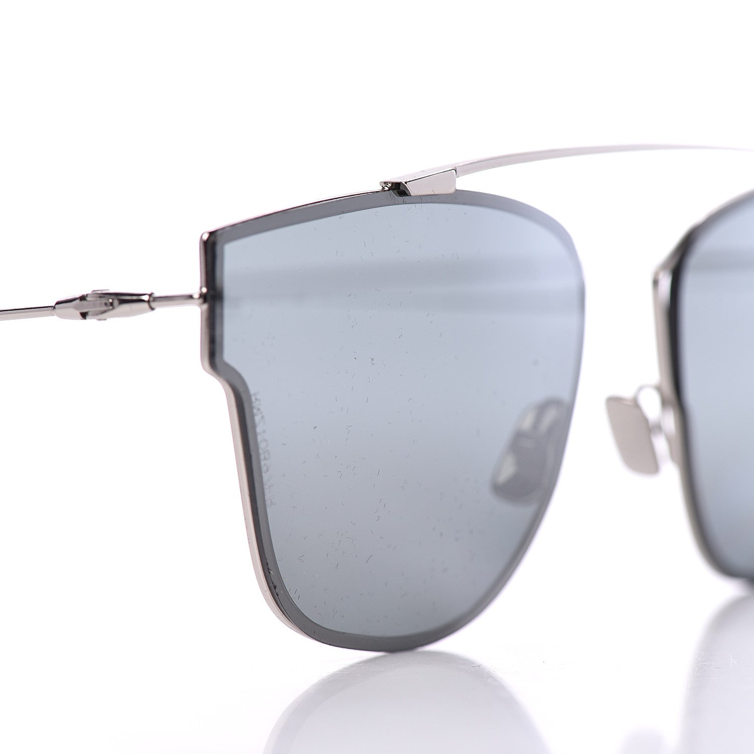 Christian Dior HOMME Metal Mirrored Geometric Sunglasses Palladium 8 of 9