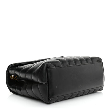 Saint Laurent Calfskin Y Quilted Monogram Small Loulou Chain Satchel Black 5 of 13