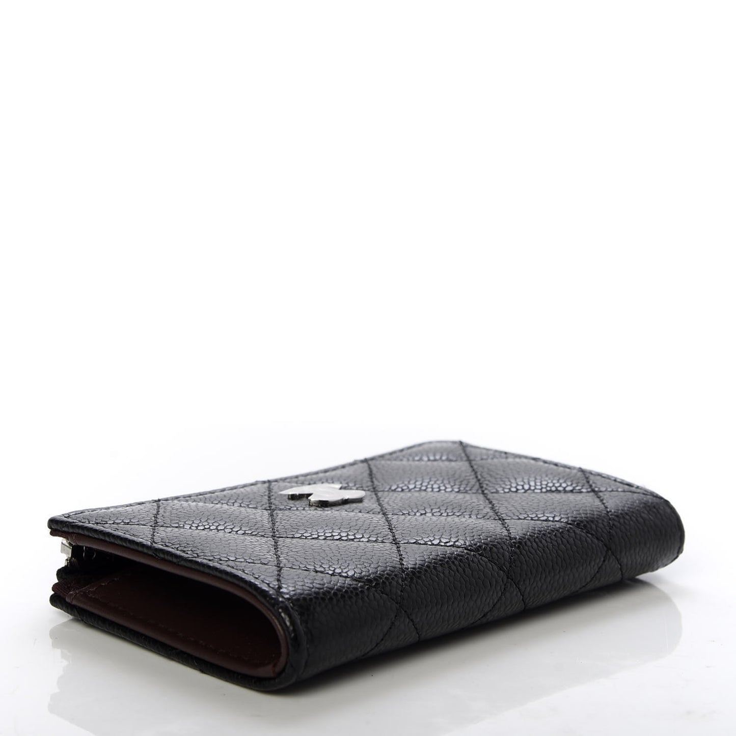 Caviar Quilted Key Holder Case Black