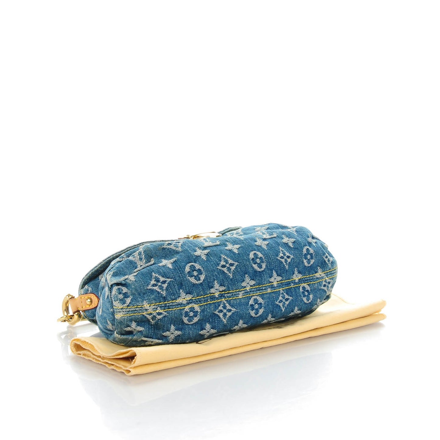 Monogram Denim Mini Pleaty Blue