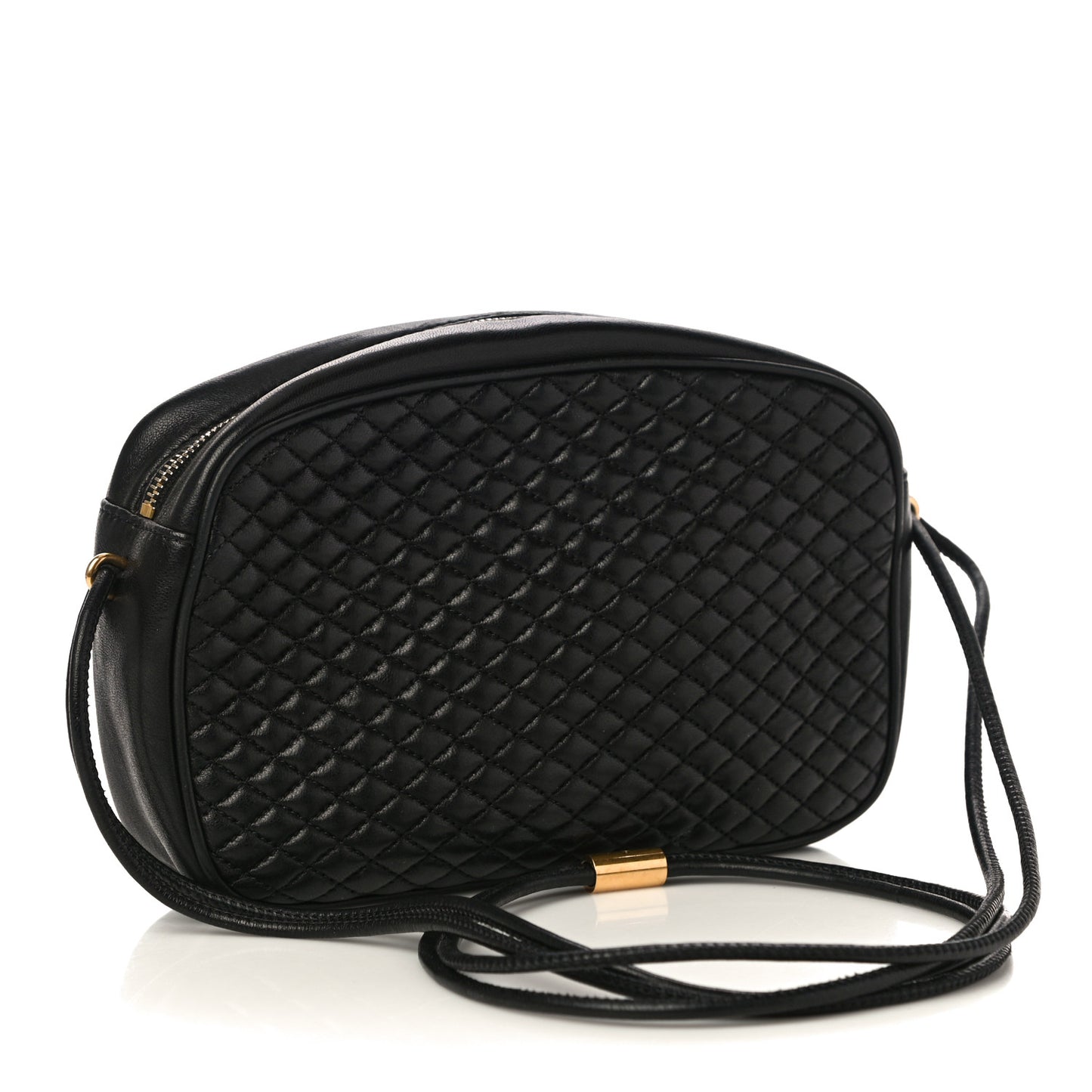 Lambskin Quilted Victoire Camera Bag Black