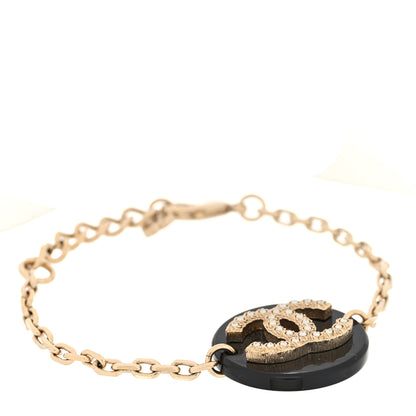 Chanel Enamel Pearl CC Bracelet Gold Black 1 of 4