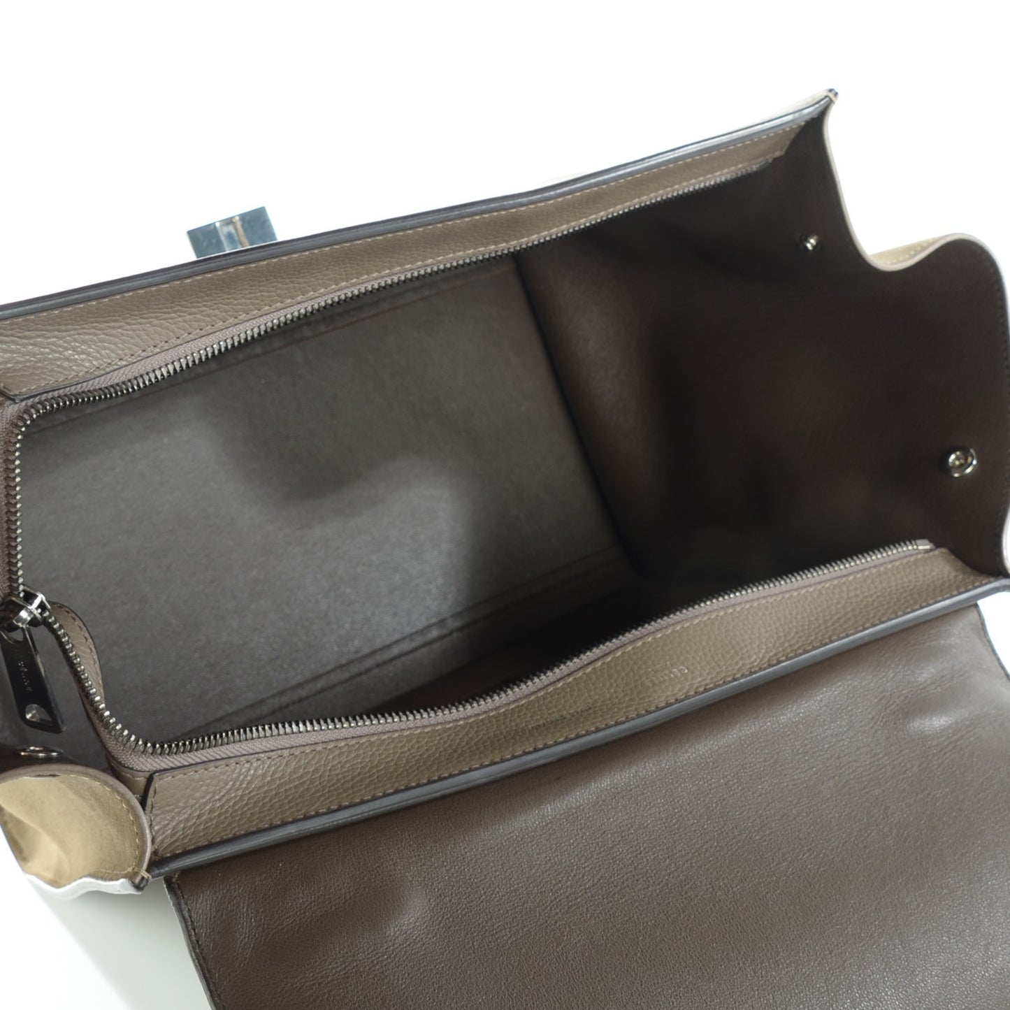 Drummed Calfskin Suede Medium Trapeze Souris