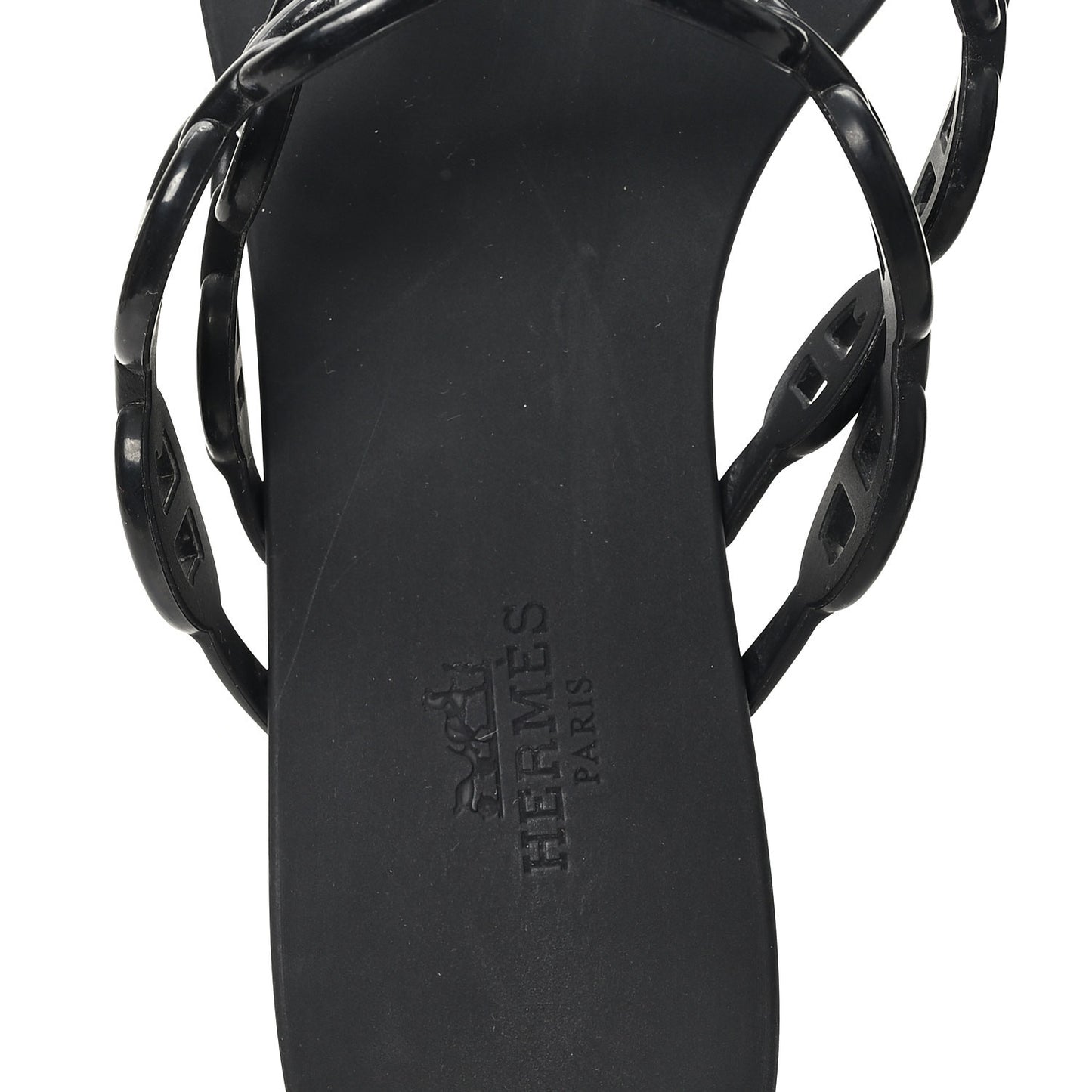 Rubber Chaine d'Ancre Island Sandals 38 Black
