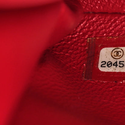 Chanel Caviar Quilted Clutch With Chain Flap Red 7 of 13