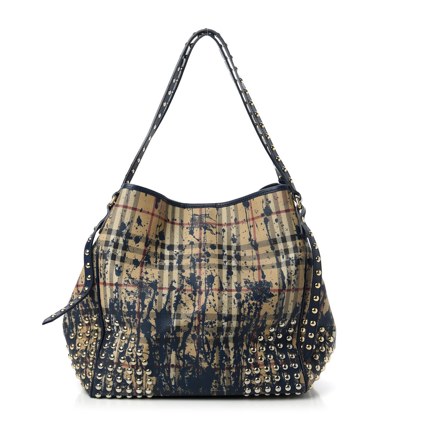 Haymarket Check Studded Large Splash Canterbury Tote Blue