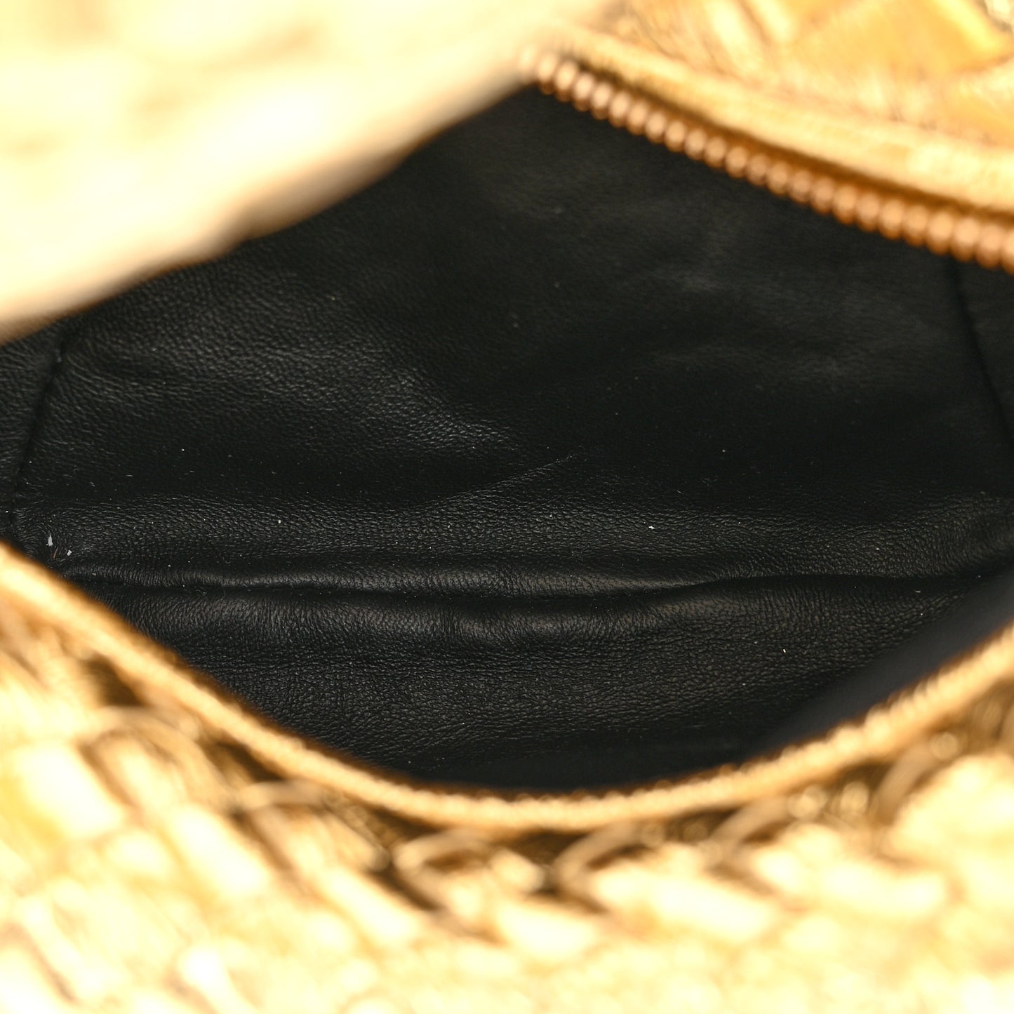 Metallic Nappa Intrecciato Mini Jodie Gold