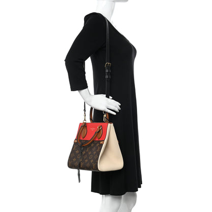 Louis Vuitton Calfskin Monogram Fold Tote PM Cerise Cream Black 2 of 10