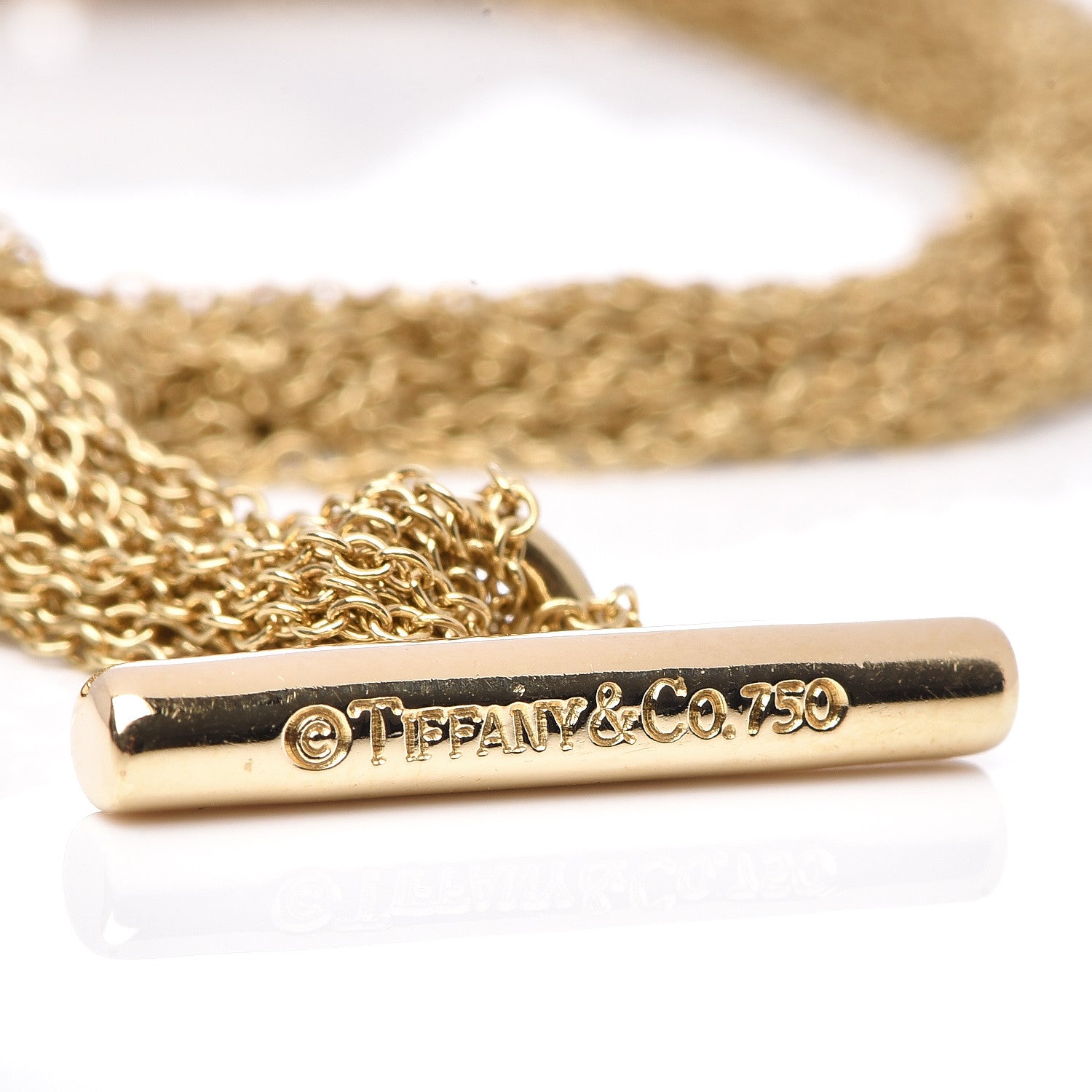 Tiffany 18K Yellow Gold Multi-Chain Circle Toggle Bracelet 4 of 4
