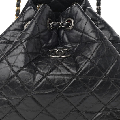 Chanel Aged Calfskin Quilted Small Gabrielle Backpack Black 8 of 13