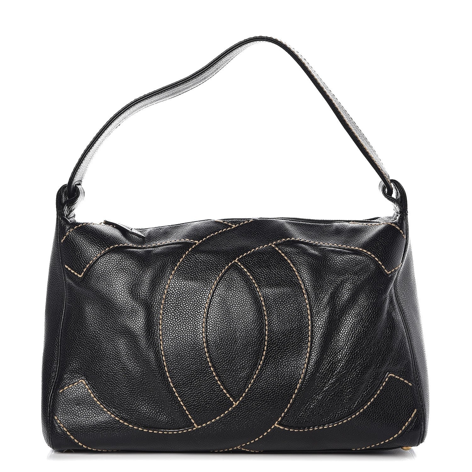 Chanel Caviar CC Stitched Hobo Black 1 of 10