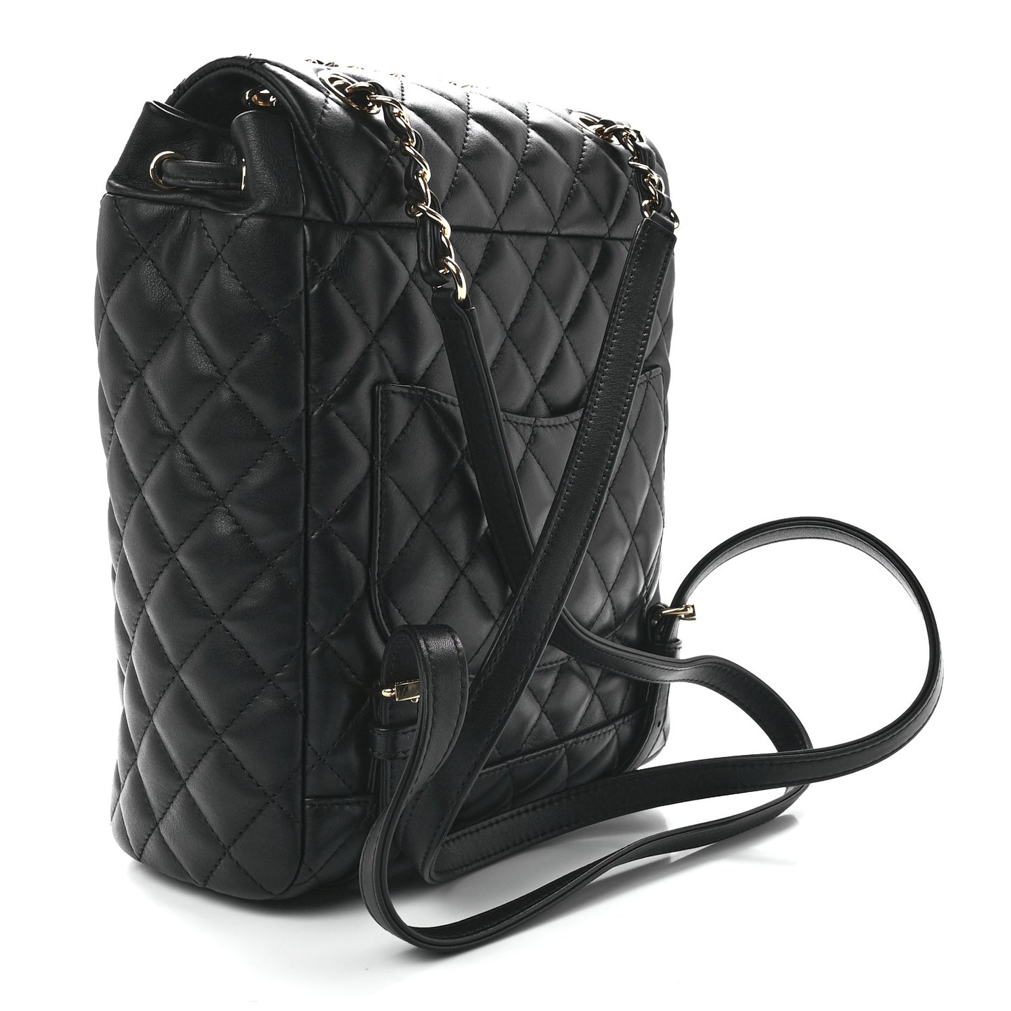 Lambskin Quilted Small Urban Spirit Backpack Black