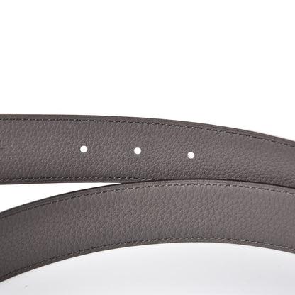 Hermes Box Togo 32mm Au Carre H Belt 90 Black Etain 6 of 7