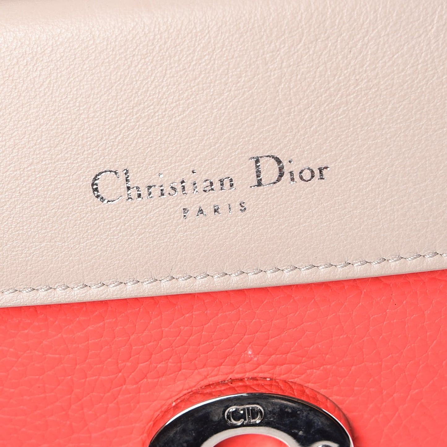 Bullcalf Mini Be Dior Satchel Fluorescent Goji Pink