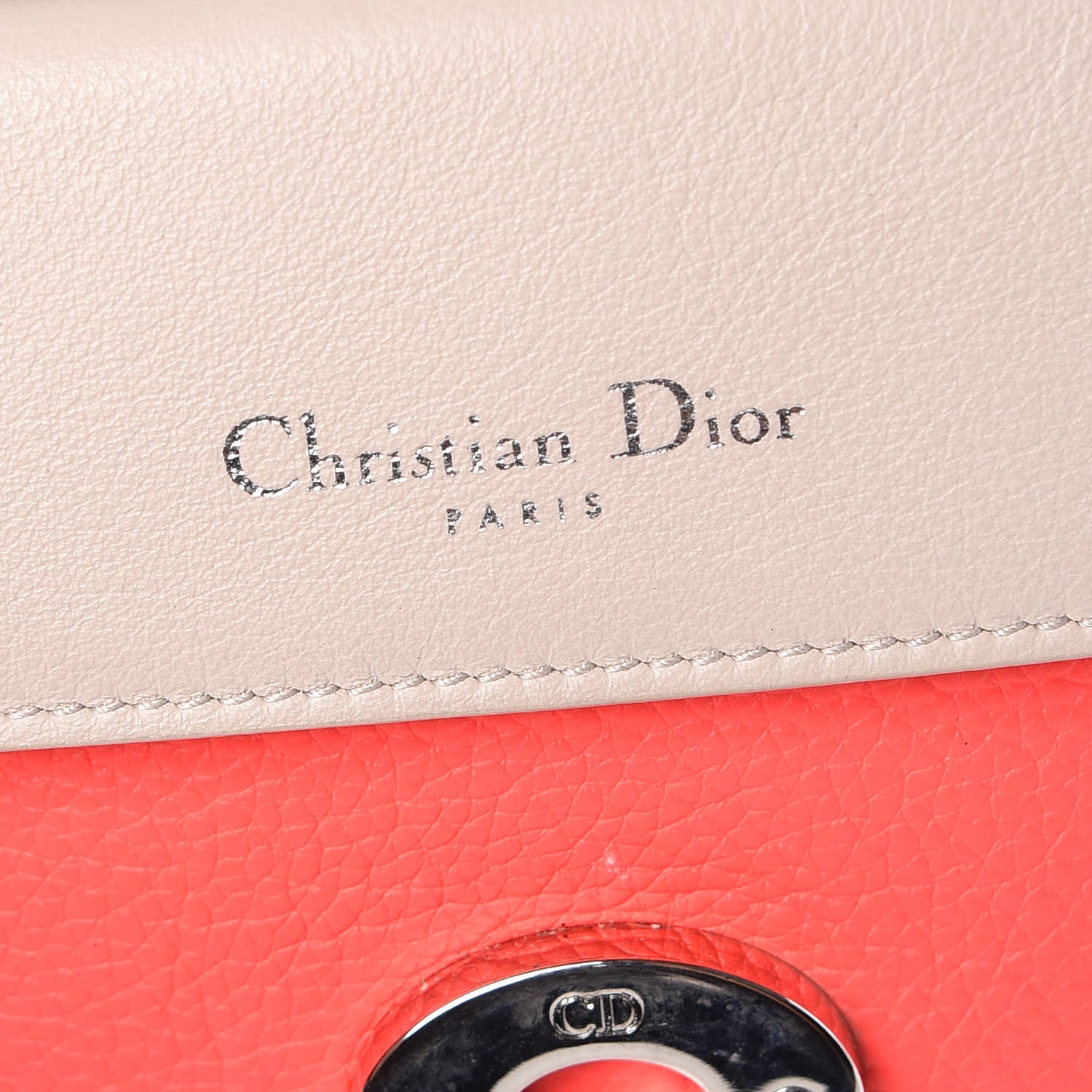 Christian Dior Bullcalf Mini Be Dior Satchel Fluorescent Goji Pink 6 of 19