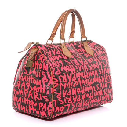 Louis Vuitton Monogram Graffiti Speedy 30 Fuchsia 3 of 7