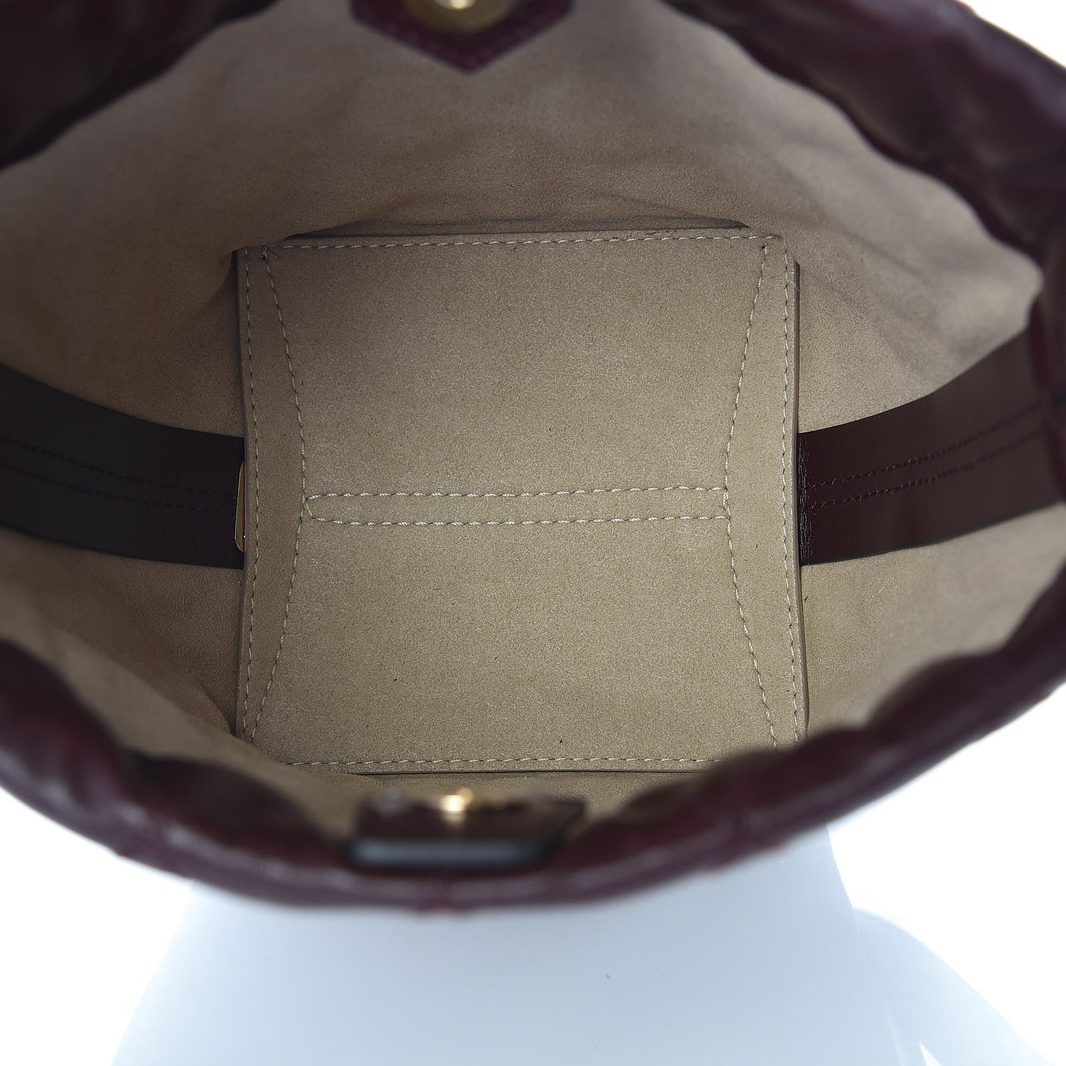 Givenchy Lambskin Quilted Mini GV Bucket Bag Aubergine 5 of 10