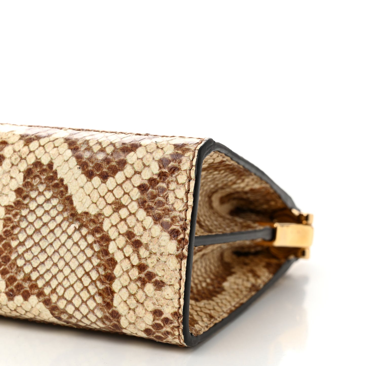 Raffia Elaphe GG Small Ophidia Chain Shoulder Bag Natural Cream Brown