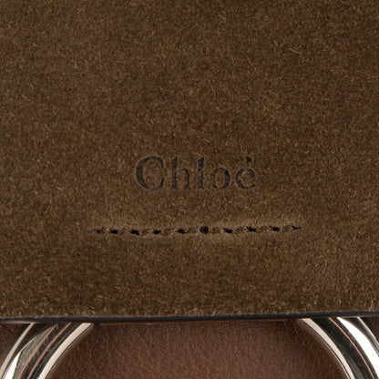 Chloe Suede Calfskin Medium Faye Backpack Woody Khaki 7 of 9