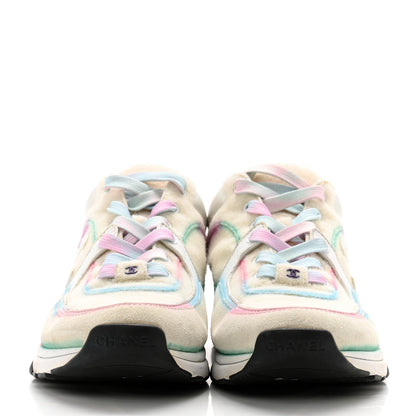 Chanel Wool Suede Calfskin CC Sneakers 40 Multicolor 2 of 12