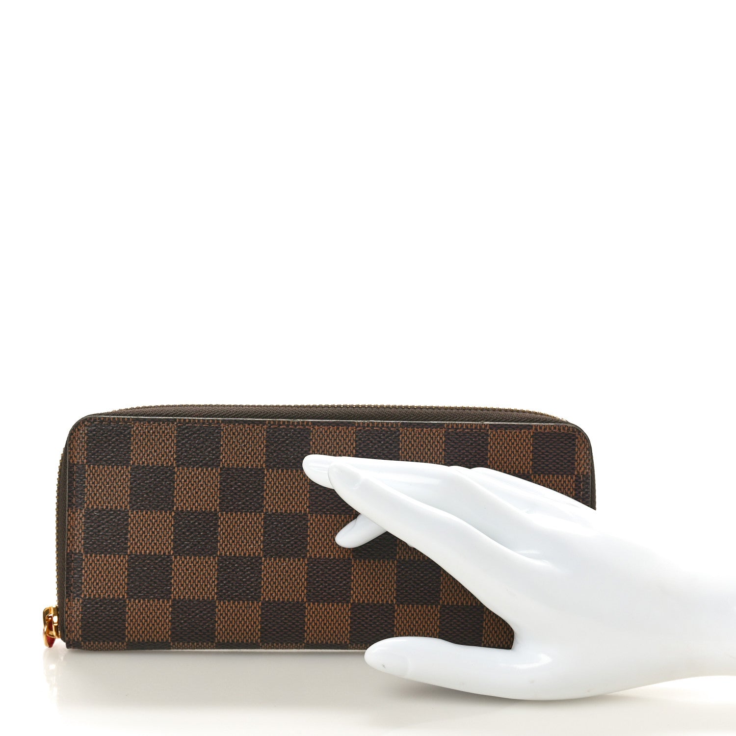 Louis Vuitton Damier Ebene Clemence Wallet Cherry 2 of 7