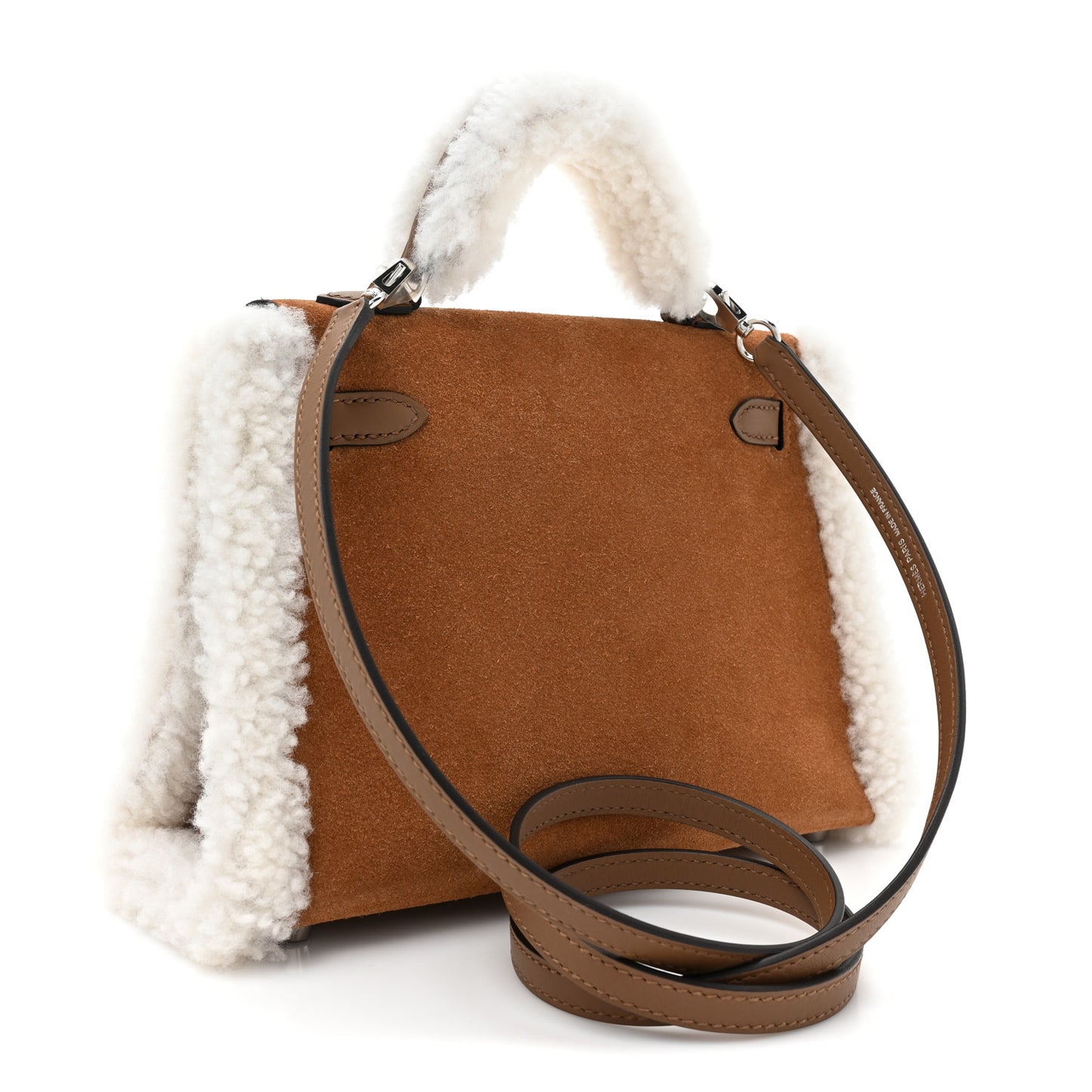 Veau Grizzly Mouton Shearling Swift Teddy Mini Kelly 20 Alezan Ecru