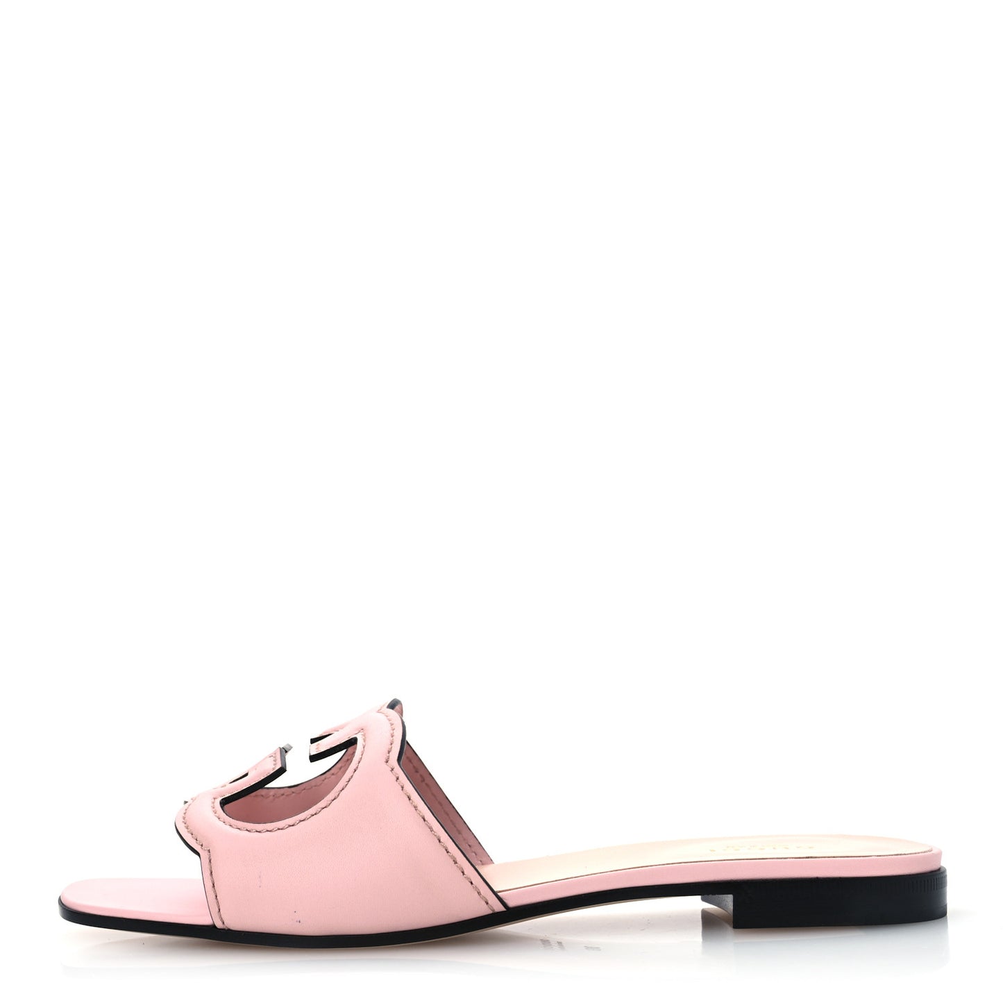 Cosmos Softy Calfskin Interlocking G Cut Out Slide Sandals 39 Candy Cotton
