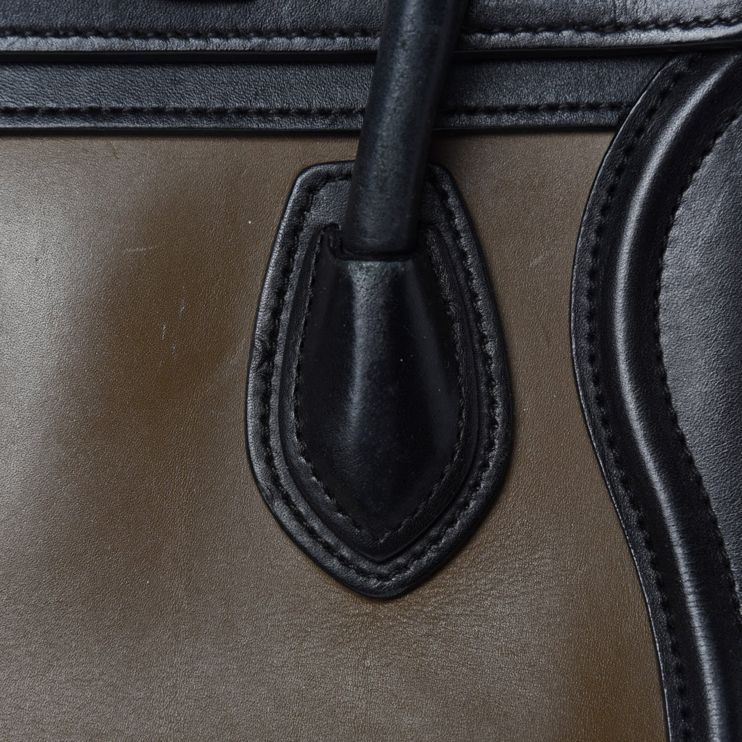 Celine Satin Calfskin Nano Tri-Color Luggage Dark Grey 9 of 20