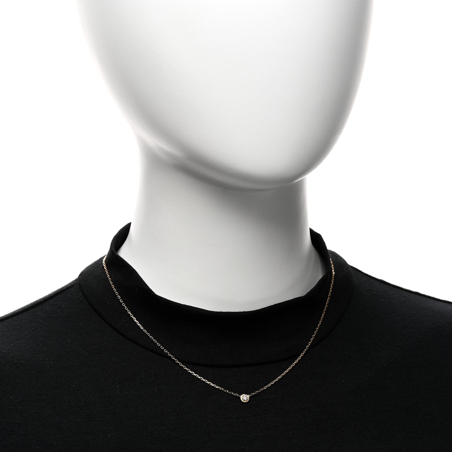 Cartier 18K Yellow Gold Diamond SM D'Amour Pendant Necklace 2 of 5