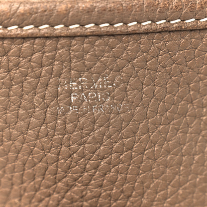 Hermes Taurillon Clemence EVELYNE III PM Etoupe 6 of 11