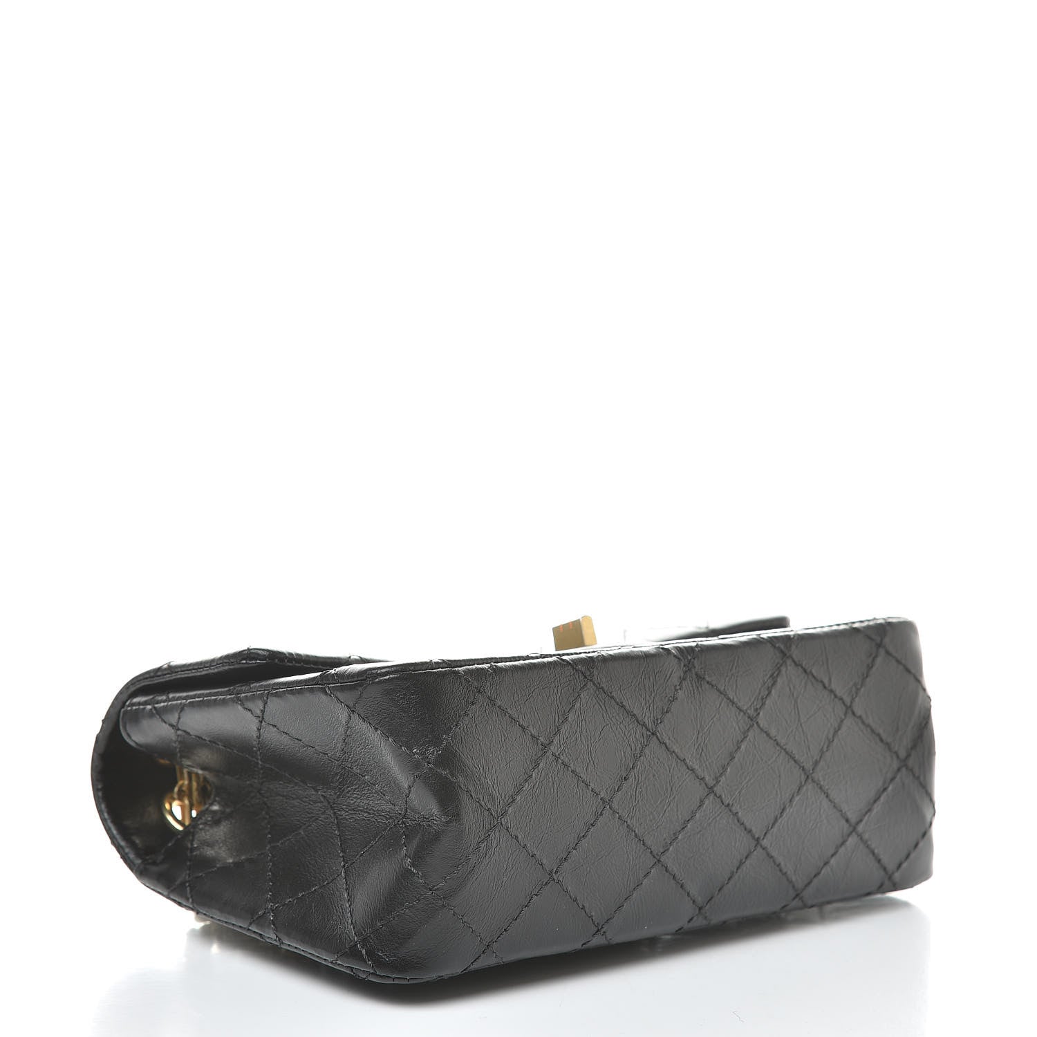 Chanel Aged Calfskin Quilted 2.55 Reissue Mini Flap Black 4 of 13