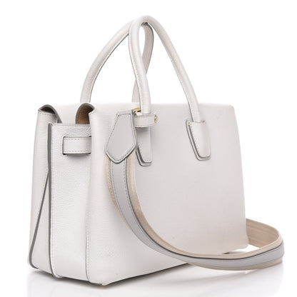 MCM Grained Calfskin Medium Milla Tote White 3 of 17