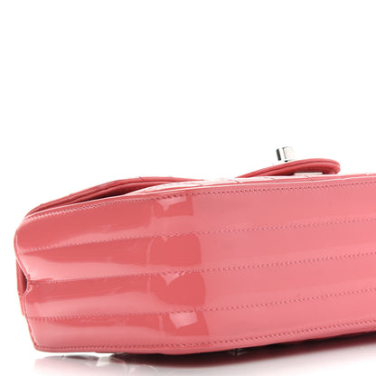 Chanel Patent Calfskin Chevron Quilted Mini Rectangular Flap Pink 8 of 9