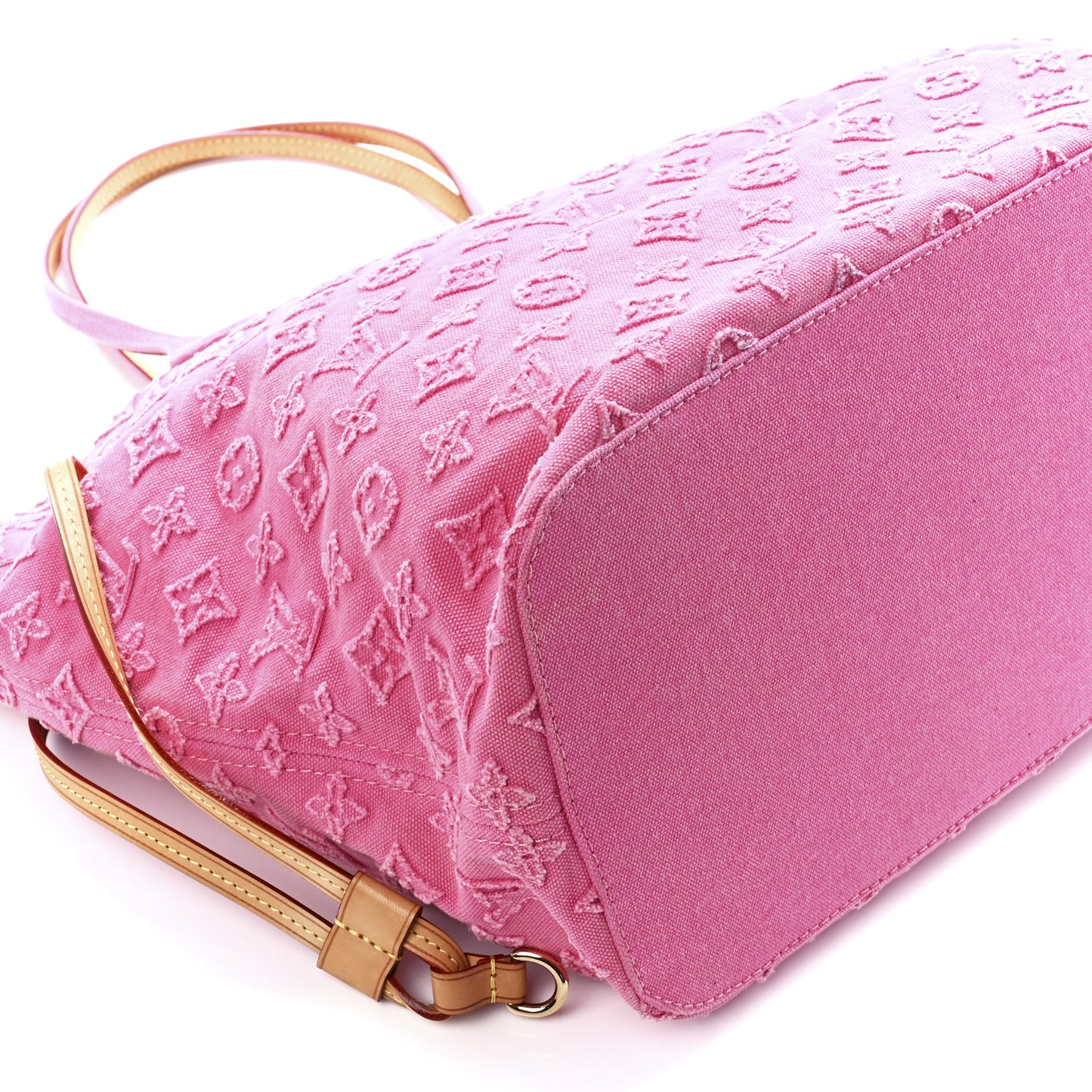 Monogram Denim Neverfull MM Rose