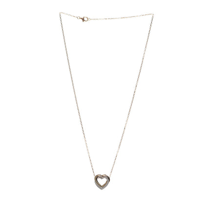 Cartier 18K Pink Yellow White Gold Diamond Trinity Heart Pendant Necklace 3 of 5