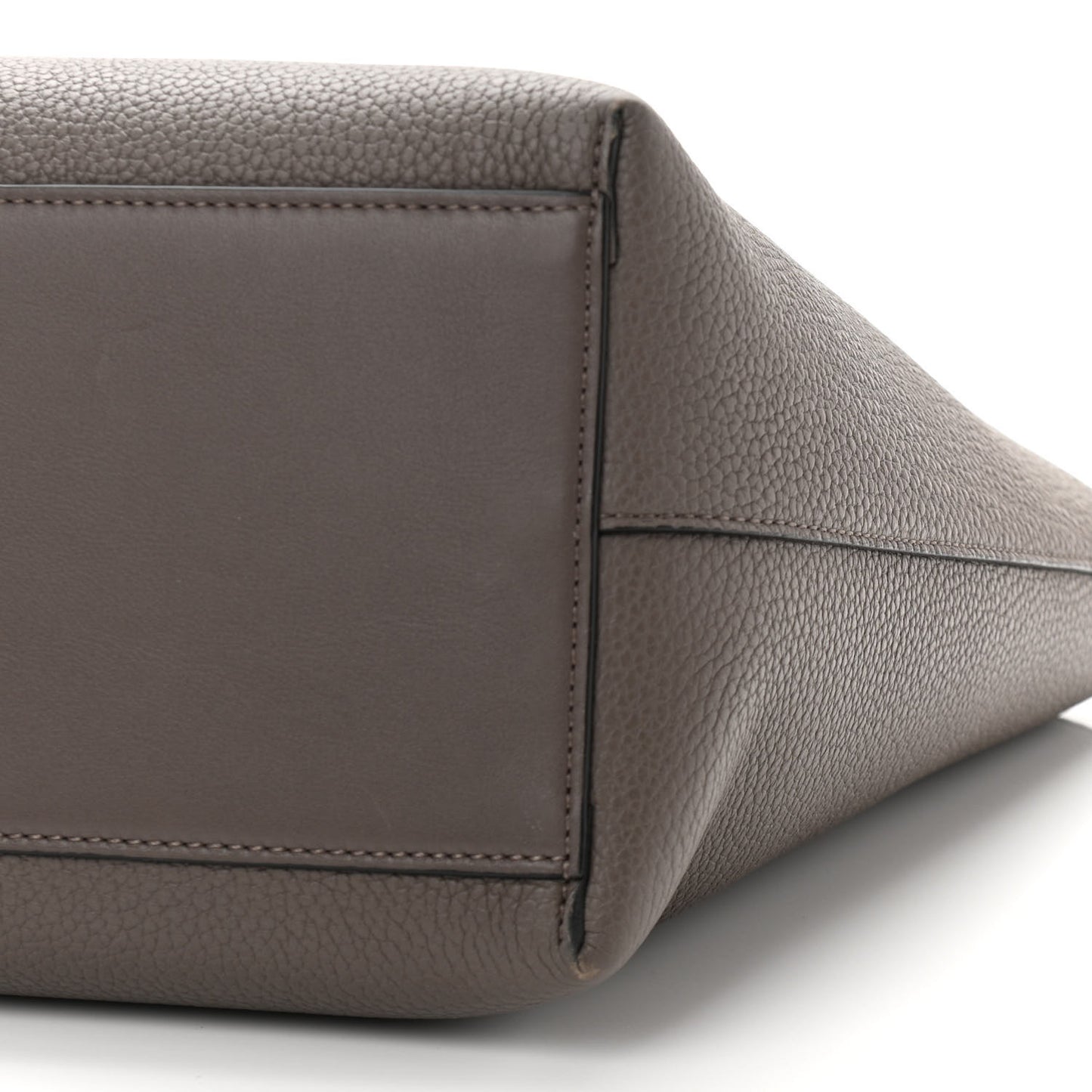 Grained Calfskin Anagram Tote Sand Mink