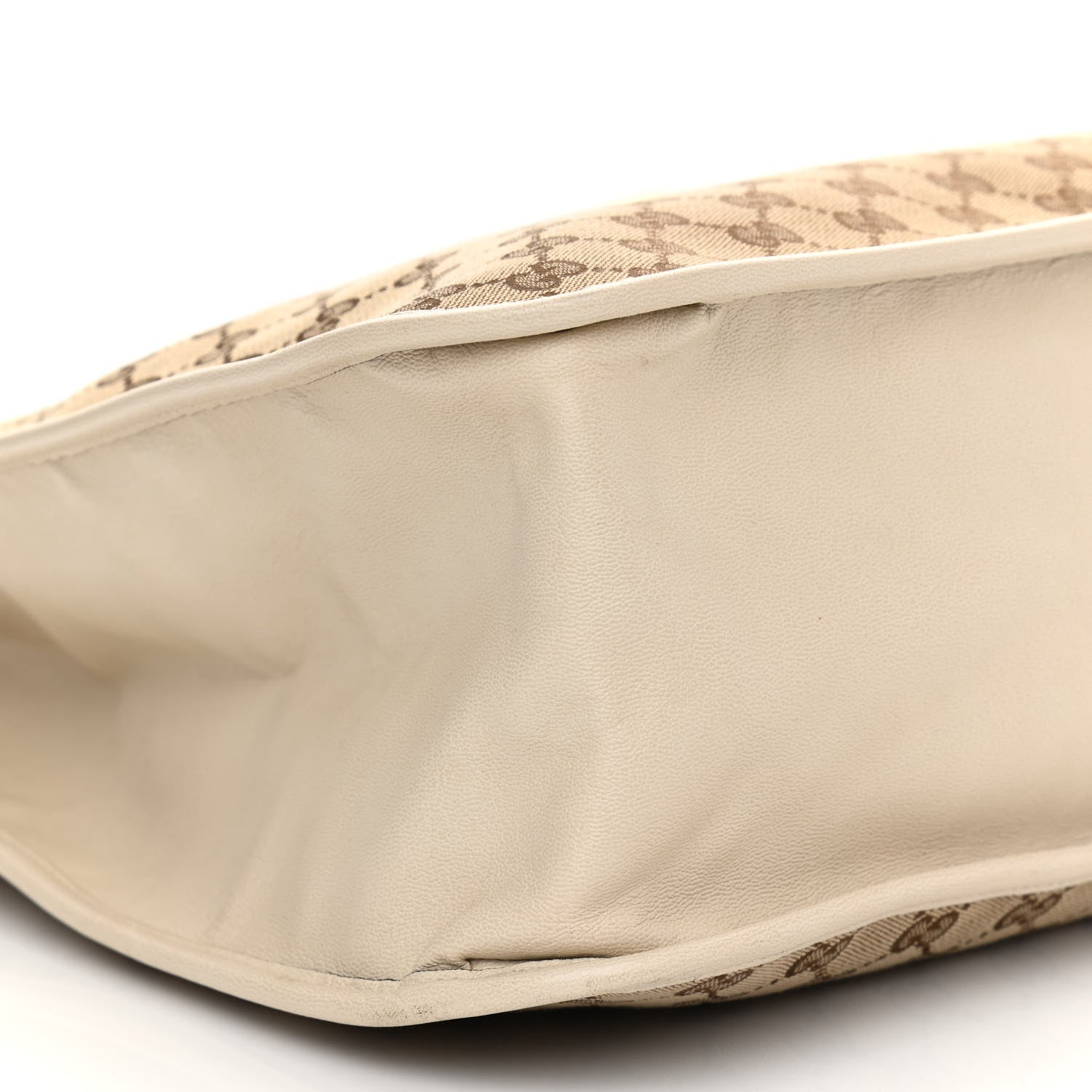 Gucci Monogram Calfskin Large Horsebit 1955 Tote Bag Beige Mystic White 9 of 13