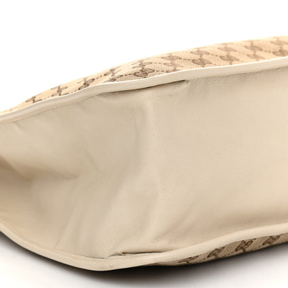 Gucci Monogram Calfskin Large Horsebit 1955 Tote Bag Beige Mystic White 9 of 13