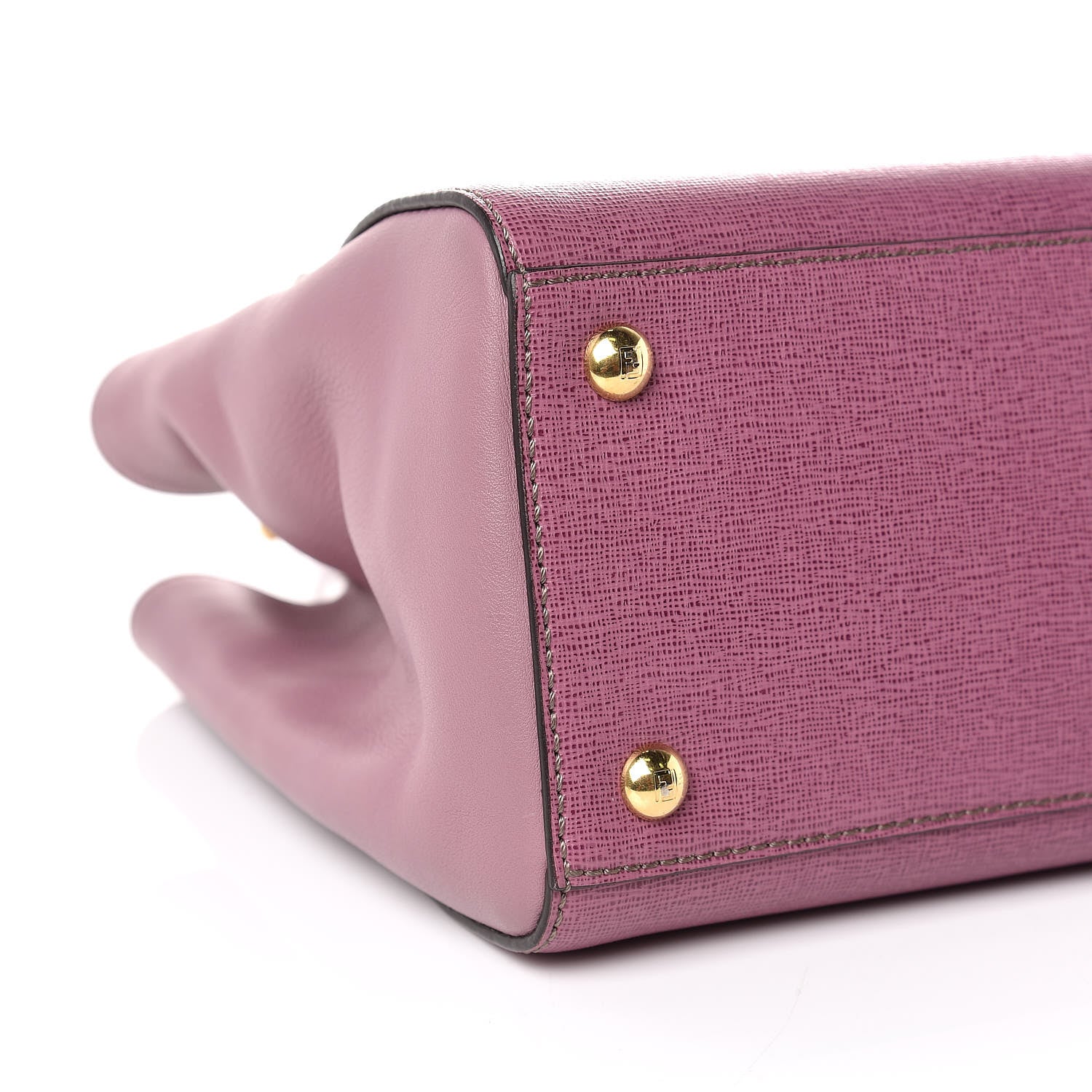 Fendi Vitello Elite Flamingo Petite 2Jours Tote Lilla Glicine 5 of 9
