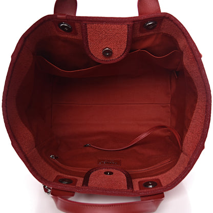Chanel Lurex Boucle Medium Deauville Tote Red 6 of 11