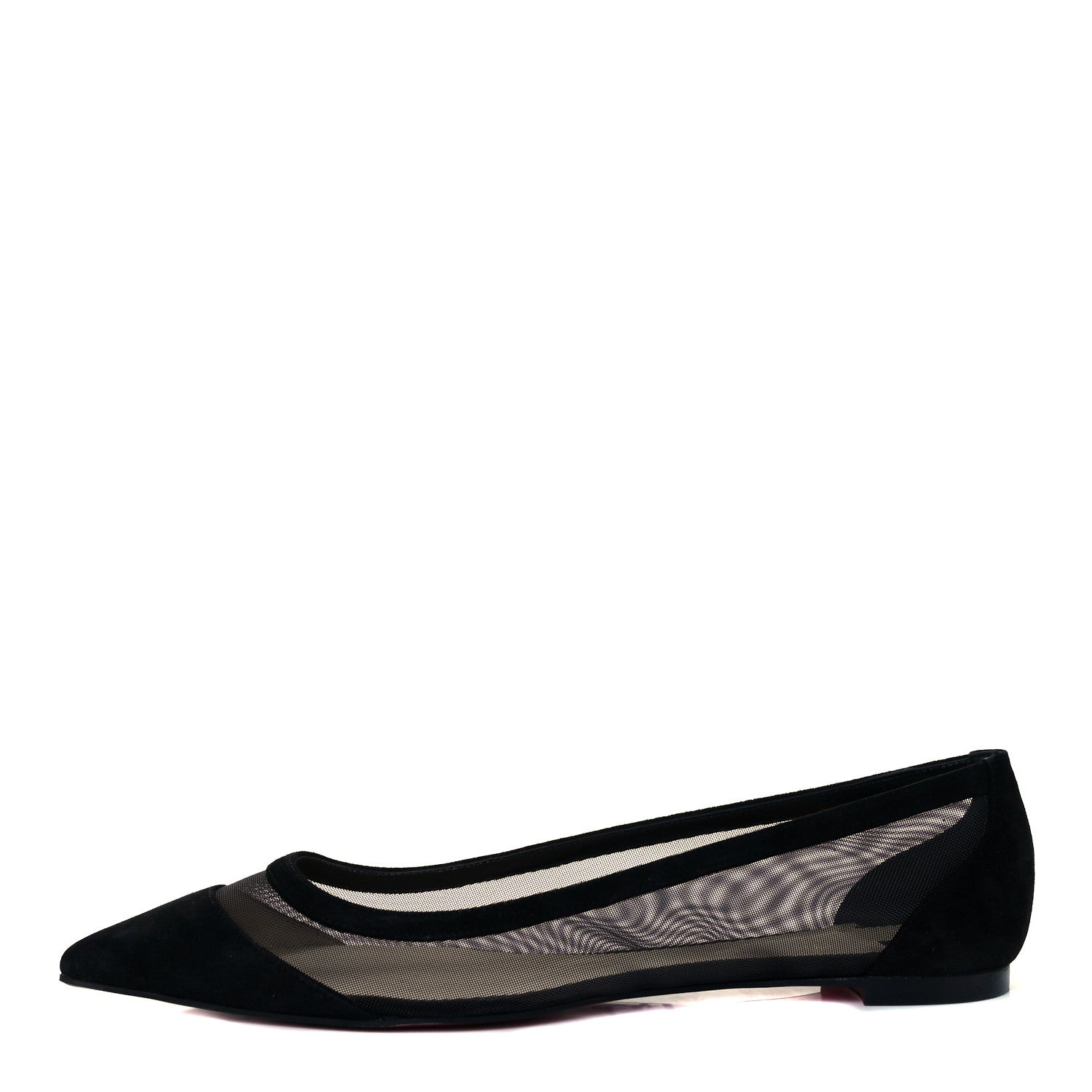 Christian Louboutin Veau Velours Rete Galativi Flats 41.5 Black 1 of 10
