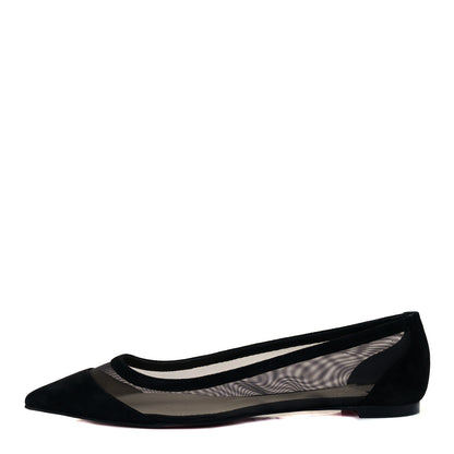 Christian Louboutin Veau Velours Rete Galativi Flats 41.5 Black 1 of 10