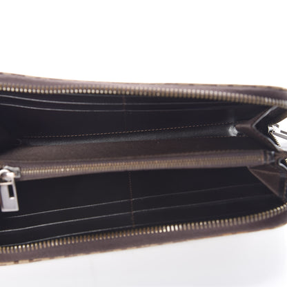 Fendi Zucchino Zip Around Wallet Dark Brown 5 of 10