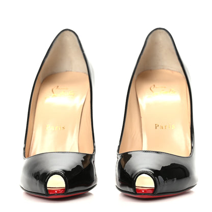 Christian Louboutin Patent Mater Claude 100 Pumps 38 Black 2 of 7