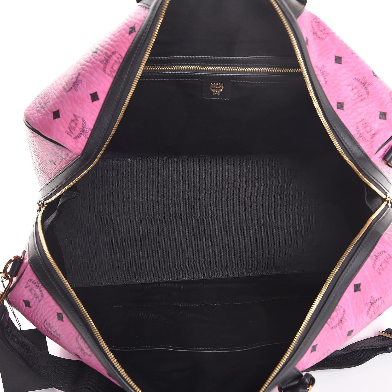 MCM Visetos Large Traveler Weekender Bag Pink 6 of 9