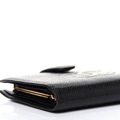 Chanel Caviar Timeless CC Compact French Wallet Black 12 of 19