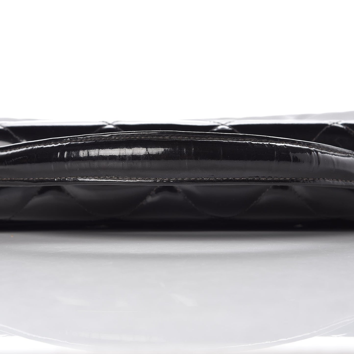 Patent Quilted Briefcase Laptop Bag Black