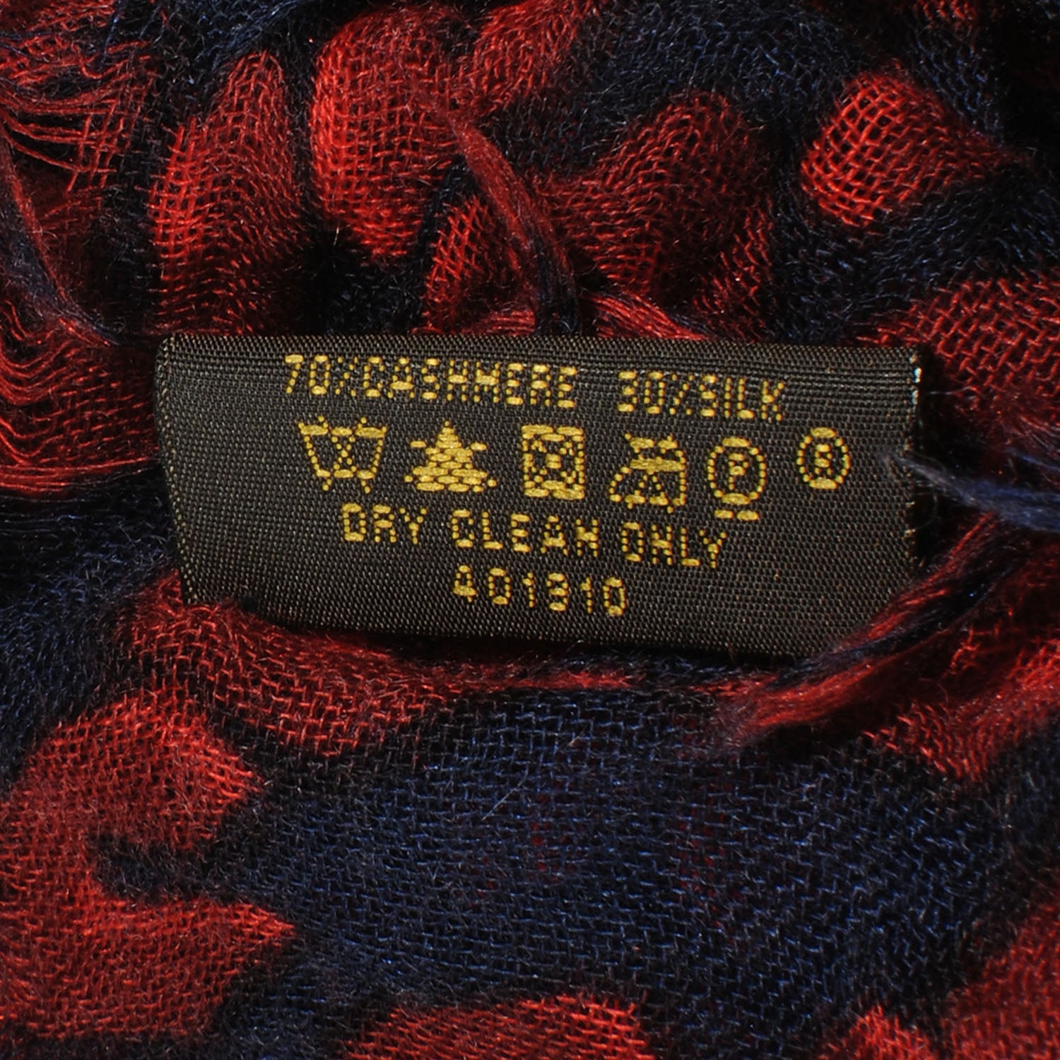 Louis Vuitton Cashmere Silk Sprouse Leopard Stole Scarf Marine 7 of 7
