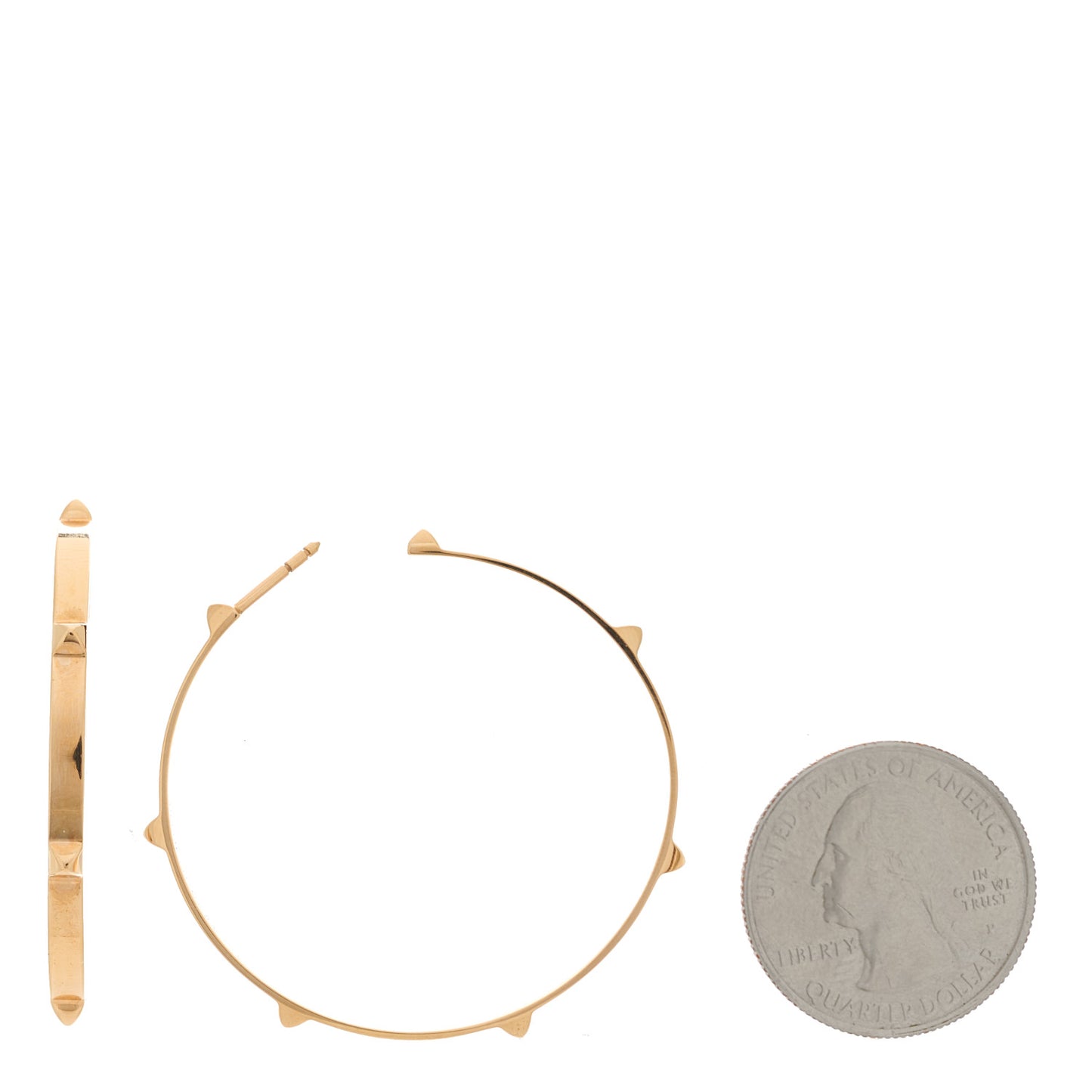 18K Rose Gold Mini Clous Hoop Earrings